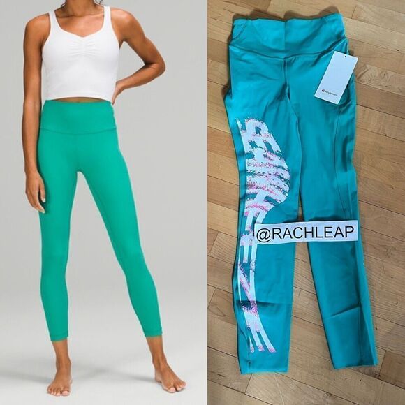 Lululemon Seawheeze Base Pace HR High Rise Tight 25" Size 4 Maldives Green - Picture 1 of 4